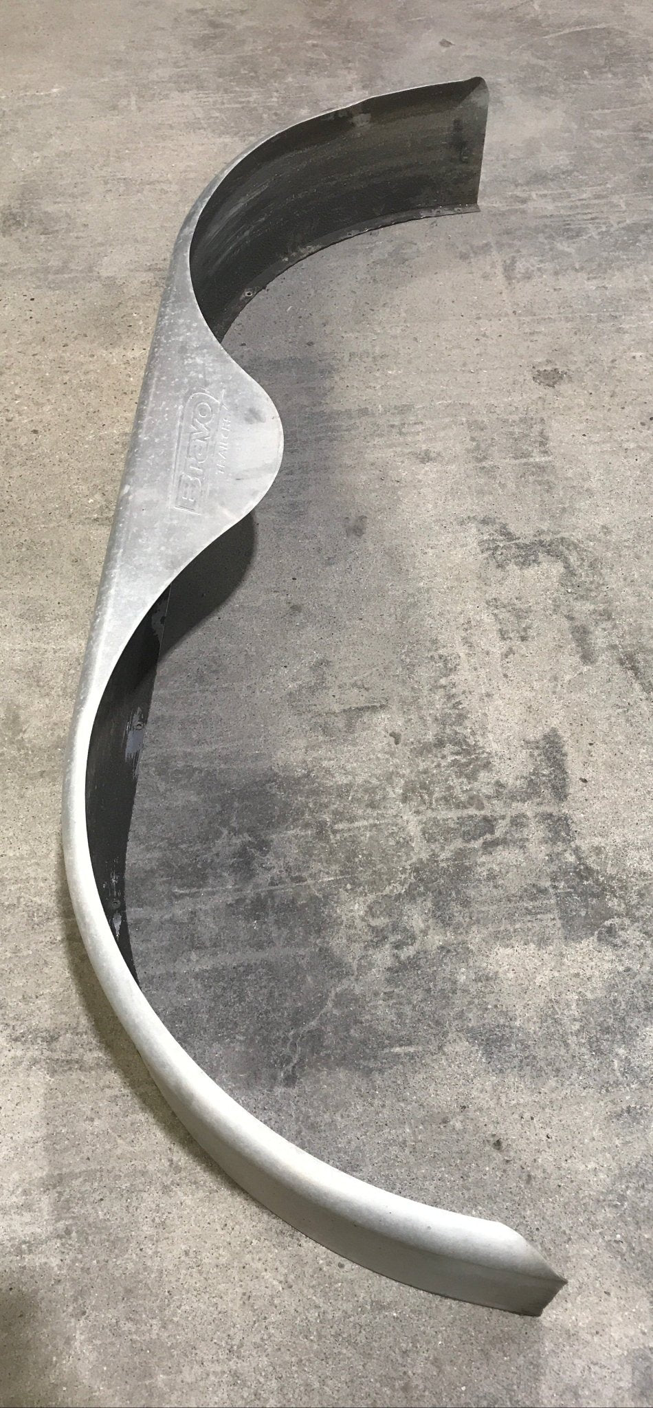 Used Aluminum Tandem Teardrop Trailer Fender 67" - Young Farts RV Parts