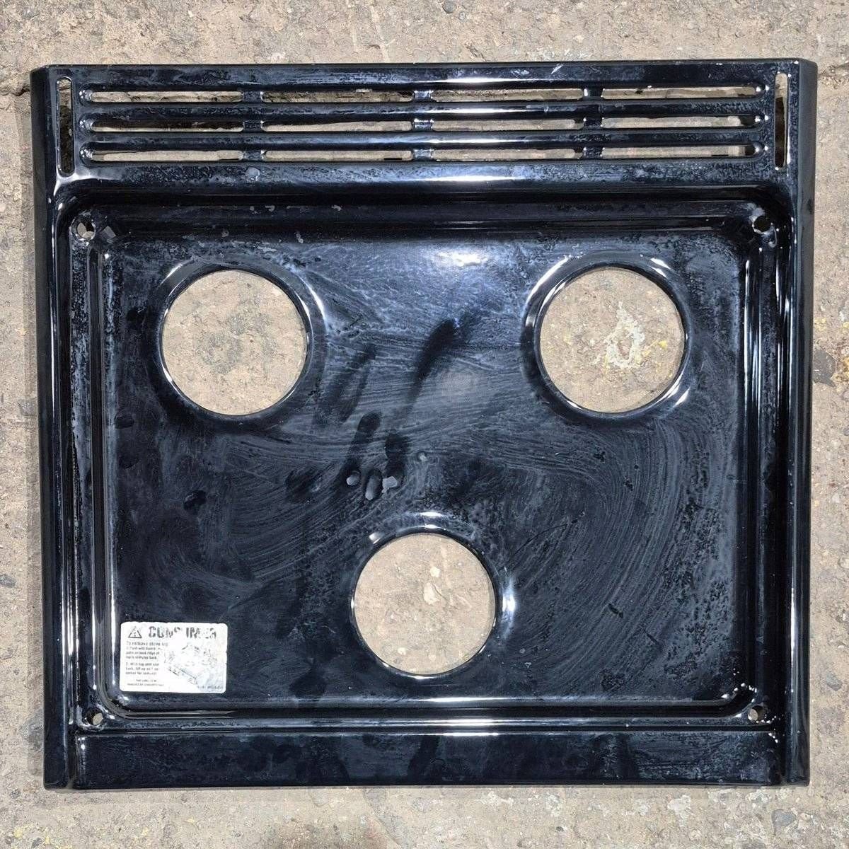 Used Atwood 3 Burner Main Top, Black - 52008 - Young Farts RV Parts