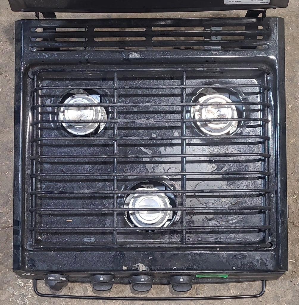 Used Atwood 3 Burner RV Range / Cooktop - C-V33BP - Young Farts RV Parts