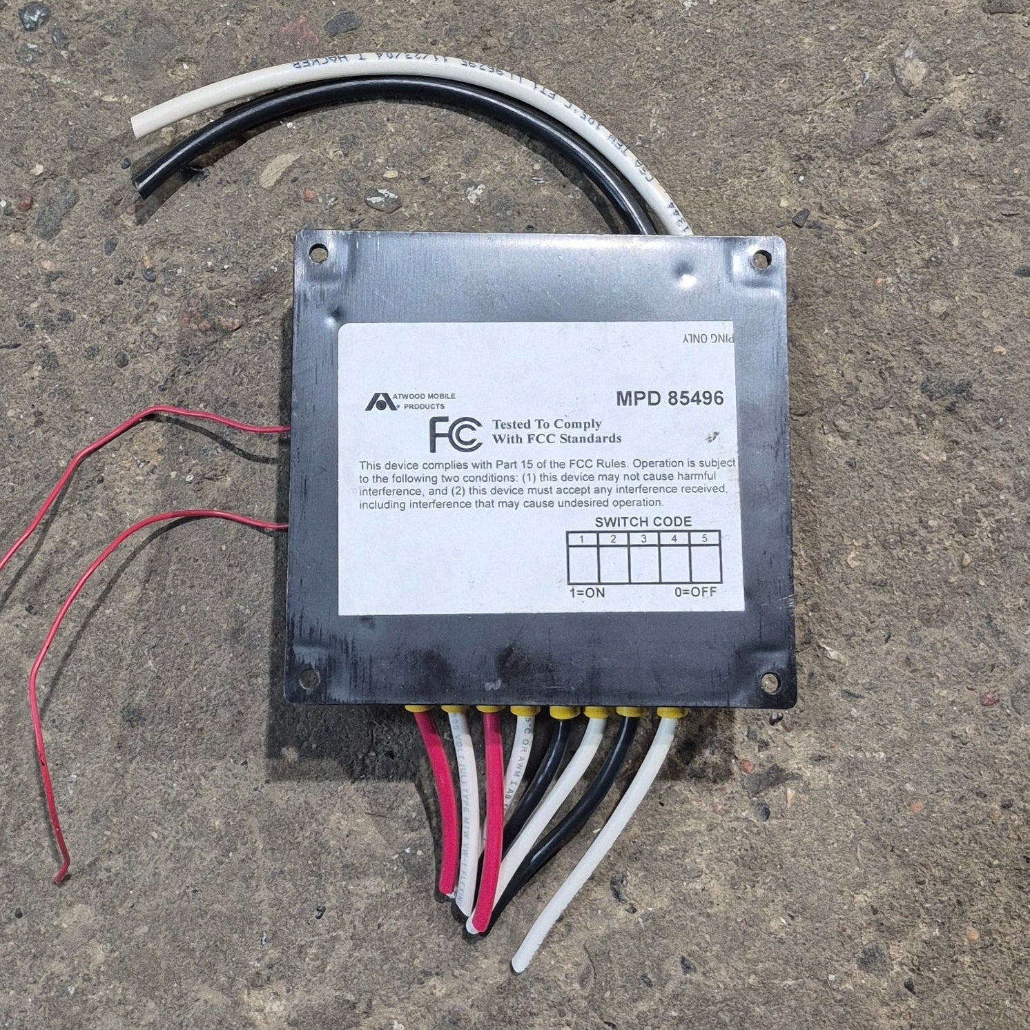 Used Atwood Camper Jack Wireless Receiver - MPD 85496 - Young Farts RV Parts