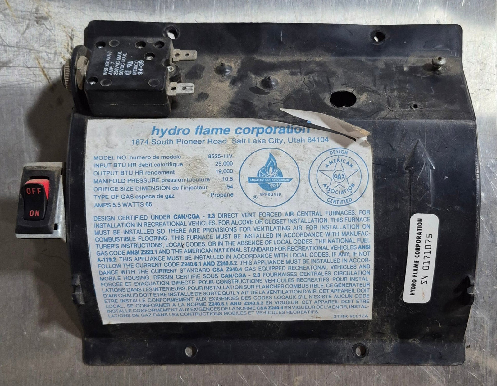 Used Atwood Furnace Blower Housing - 33580 - Young Farts RV Parts