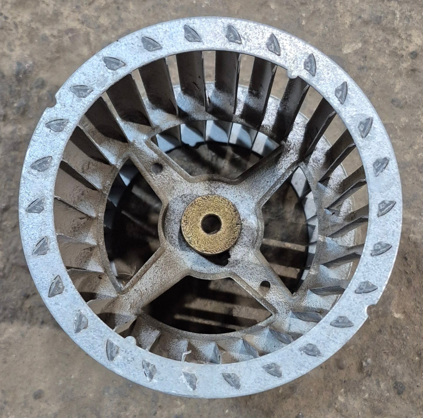 Used Atwood / Hydro Flame Furnace Metal Blower Wheel 350129 - Young Farts RV Parts