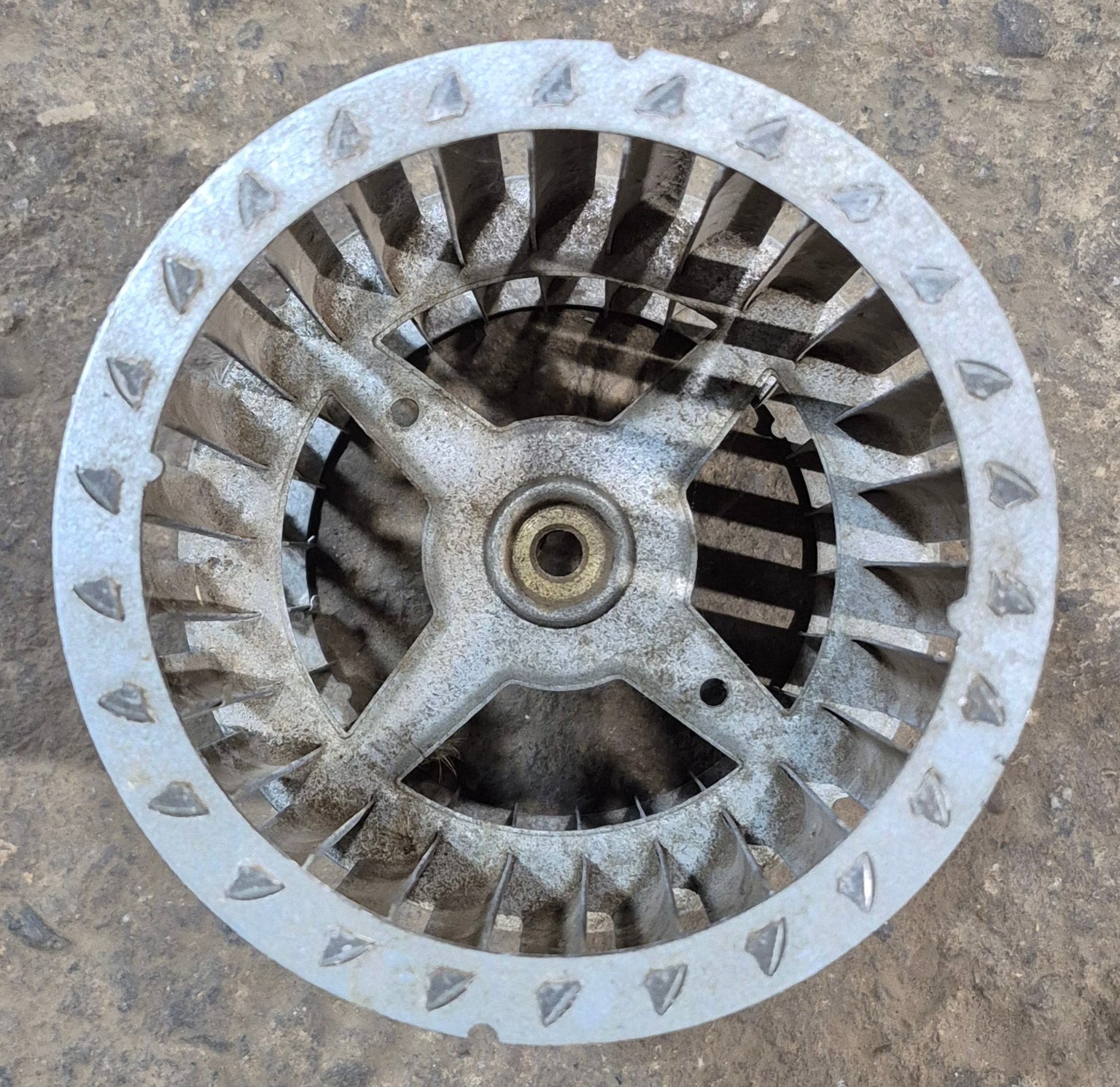 Used Atwood / Hydro Flame Furnace Metal Blower Wheel 350129 - Young Farts RV Parts