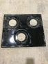 Used Atwood Wedgewood 3 - burner Main Top black 53082 - Young Farts RV Parts