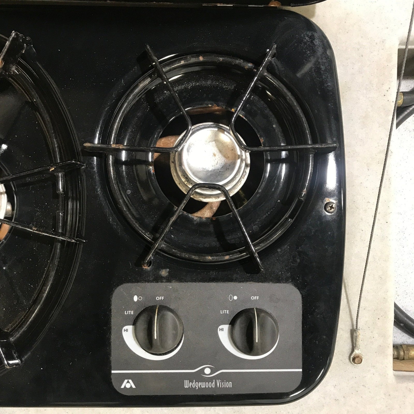 Used Atwood Wedgewood Exterior/ Outdoor, 2 Burner Kitchen - DV20 - Young Farts RV Parts