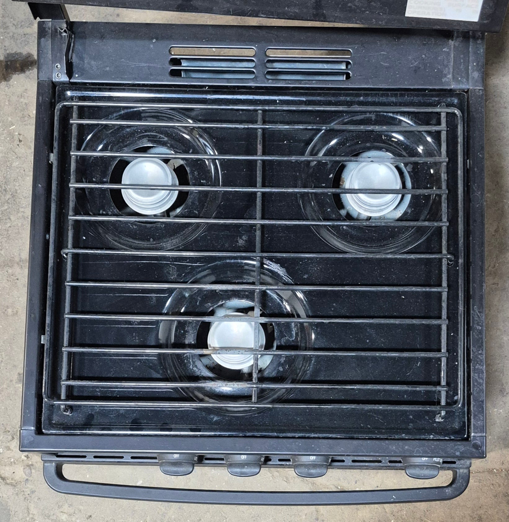 Used Atwood/ Wedgewood Oven / Range 3 Burner - R - W1731BB - Young Farts RV Parts