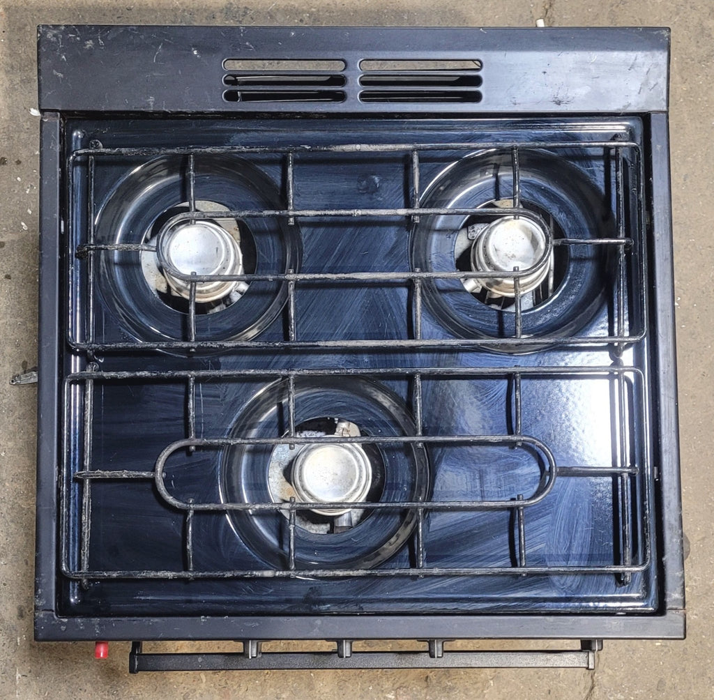 Used Atwood / Wedgewood Range Stove 3 - burner 17 1/4" H - R1736BBP - Young Farts RV Parts