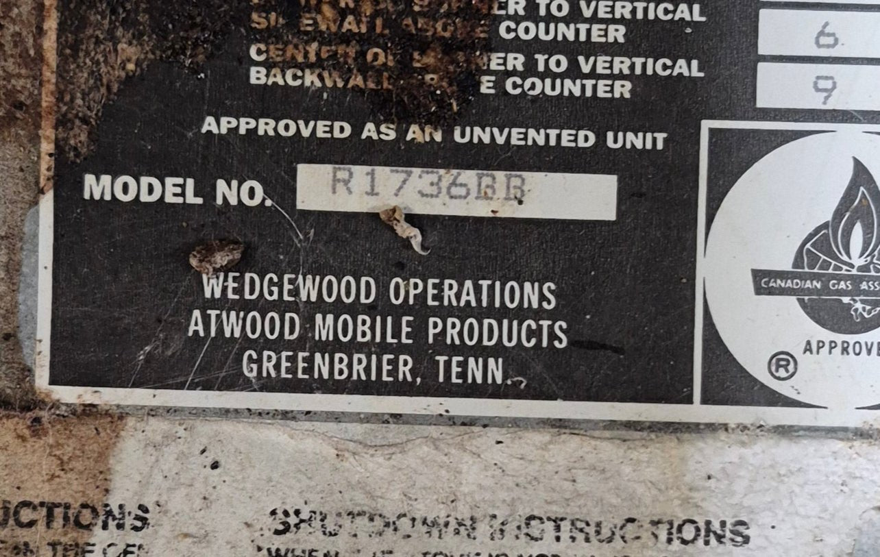 Used Atwood / Wedgewood Range Stove 3 - burner 17 3/4" H - R1736BB - Young Farts RV Parts