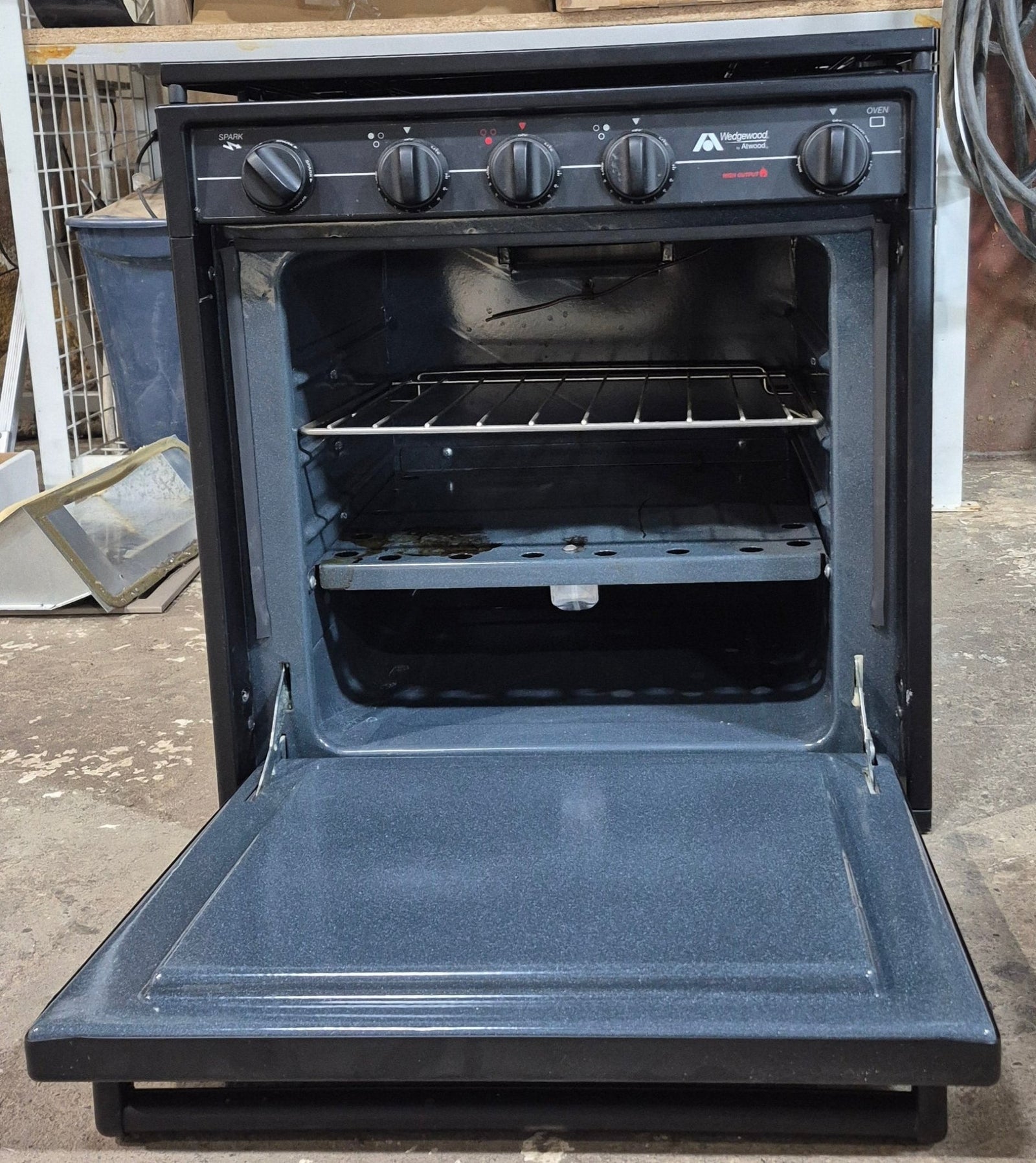 Used Atwood / Wedgewood Range Stove 3 - Burner, 21 3/8” H - R - 2138BBP - Young Farts RV Parts