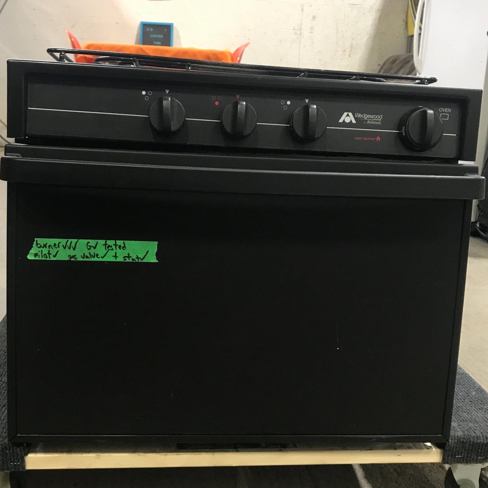 Used Atwood / Wedgewood Range Stove, 3 - Burner - R - W1730BB - Young Farts RV Parts
