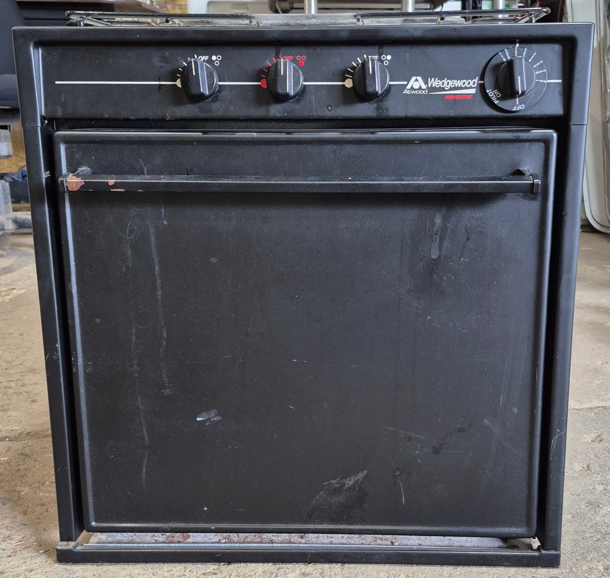 Used Atwood / Wedgewood Range Stove 3 - Burner R2136AB - Young Farts RV Parts