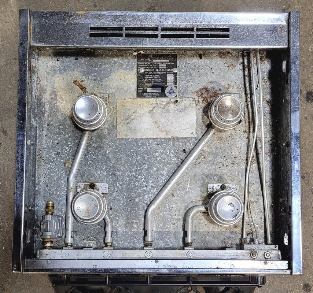 Used Atwood / Wedgewood range stove 4 - burner 21 3/8” H - R2140 - Young Farts RV Parts