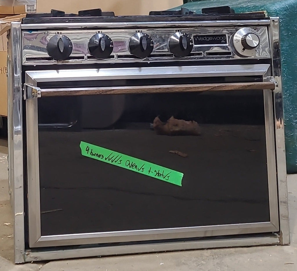 Used Atwood / Wedgewood range stove 4-burner - Young Farts RV Parts