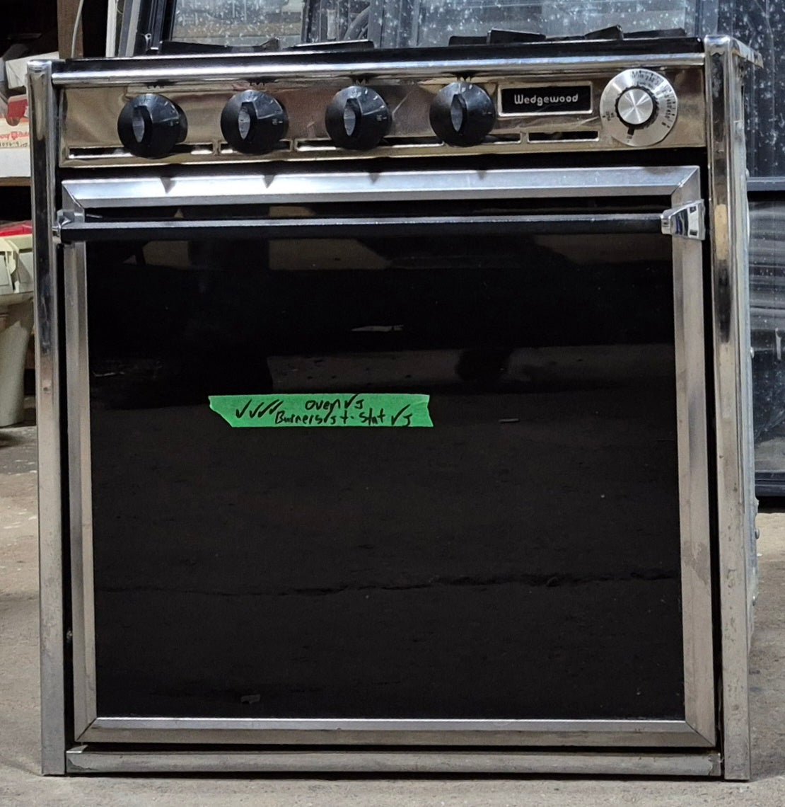 Used Atwood / Wedgewood range stove 4 - burner Retro/ Vintage - T2150 BG - Young Farts RV Parts
