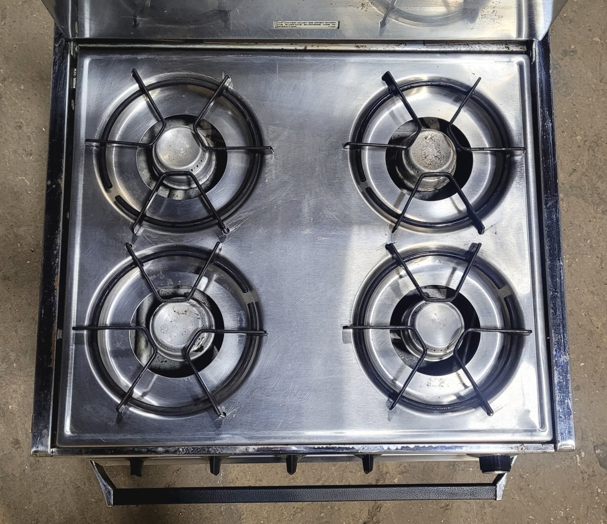 Used Atwood / Wedgewood range stove 4 - burner Retro/ Vintage - T2150 BG - Young Farts RV Parts