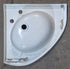 Used Bathroom Corner Sink, Off White - 18 1/2" x 19 1/2" x 5 1/2" D - Young Farts RV Parts