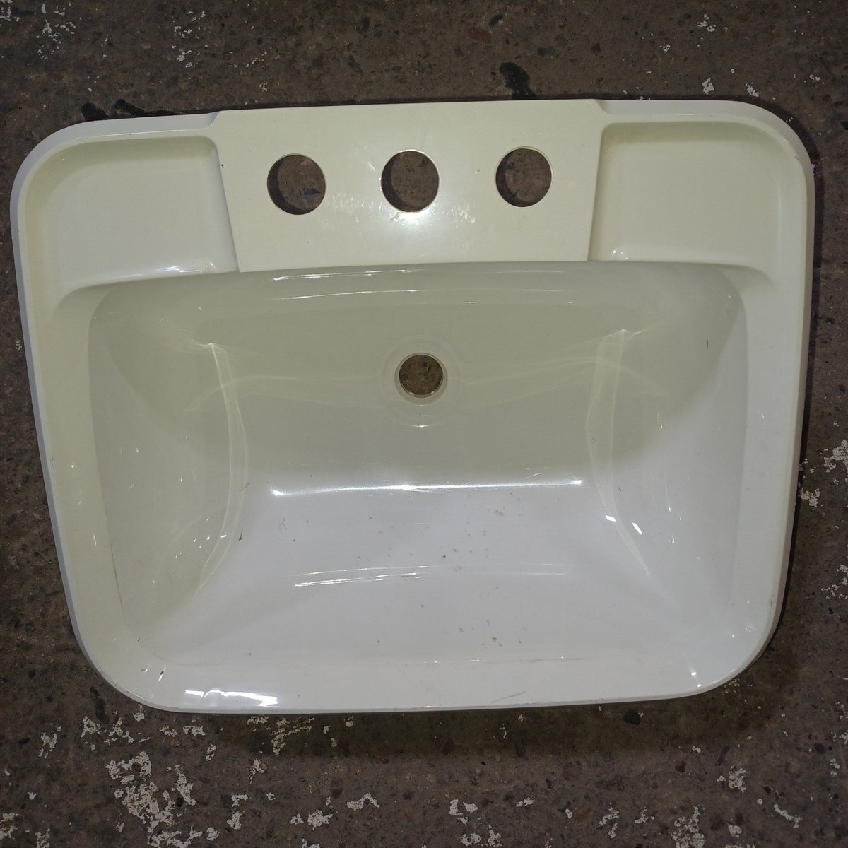 Used Bathroom Sink, Off-White - 14 1/2