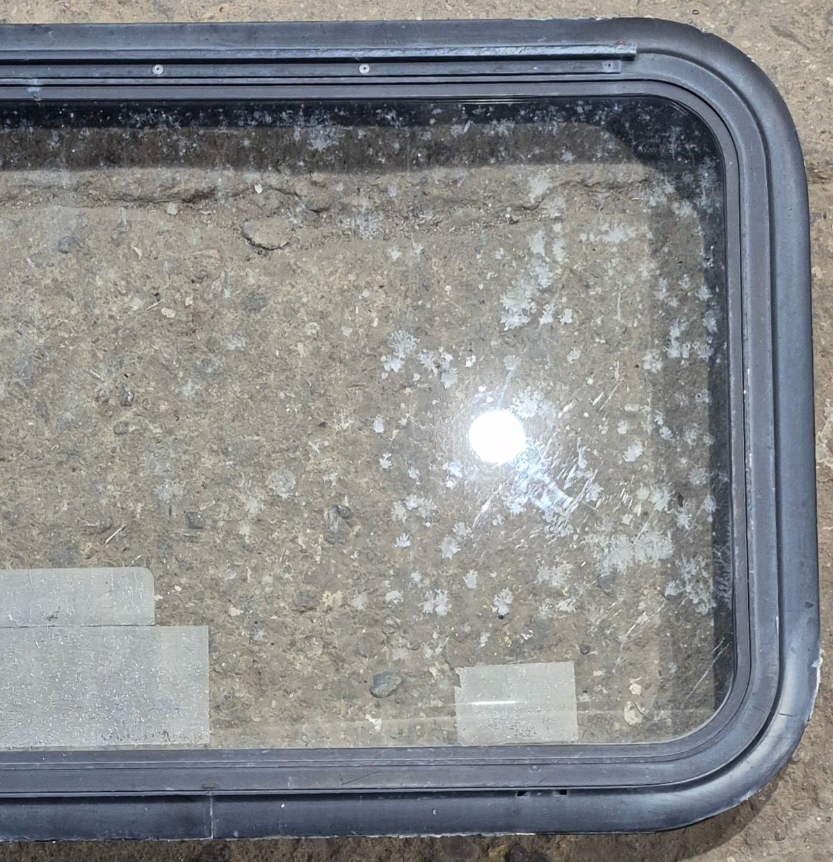 Used Black Emergency Radius Opening Window : 35 1/2