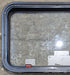 Used Black Emergency Radius Opening Window : 35 1/2" W x 18 3/4" H x 1 7/8" - Young Farts RV Parts