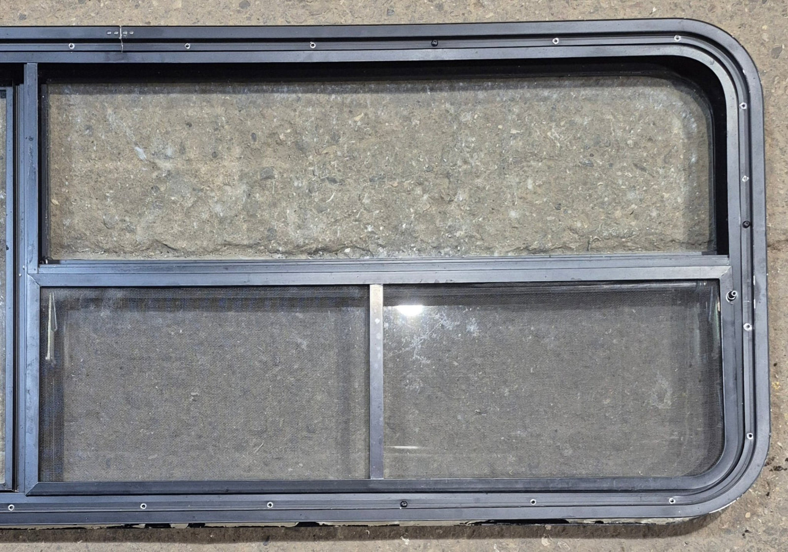 Used Black Emergency Radius Opening Window : 59 1/4