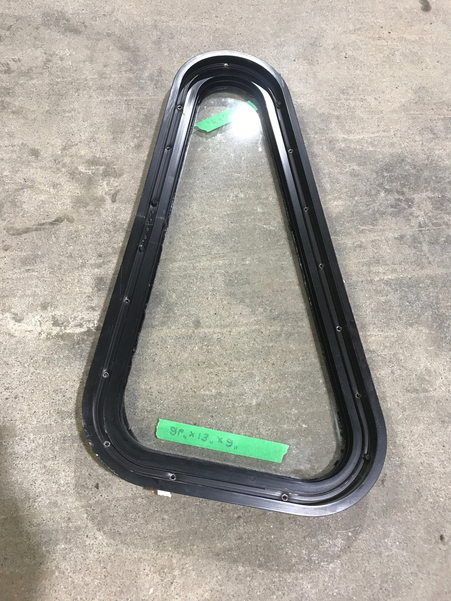 Used Black Radius Angled Non Opening Window : 26