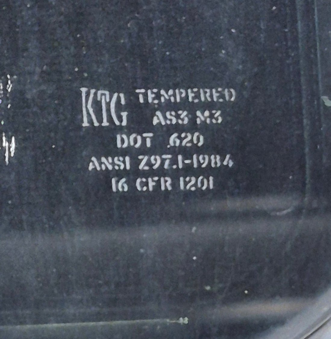 Used Black Radius Emergency Opening Window : 29 1/2" W x 21 1/2" H x 1 3/4" - Young Farts RV Parts