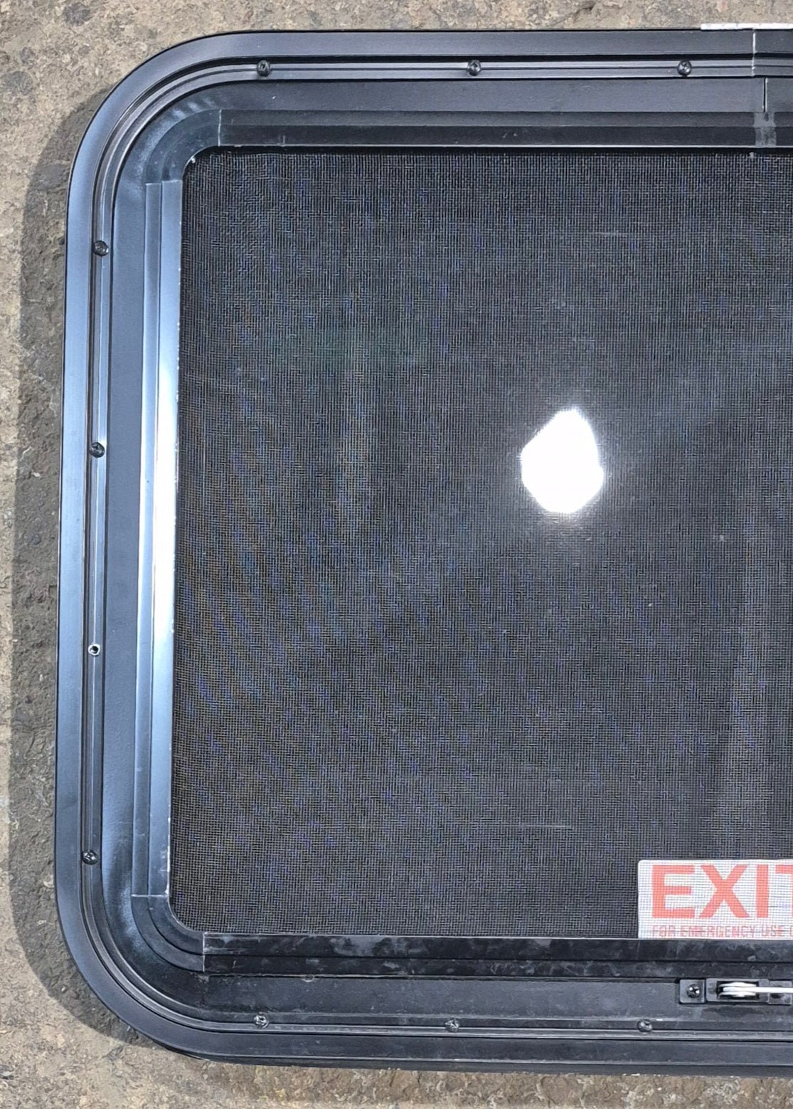 Used Black Radius Emergency Opening Window : 29 1/2