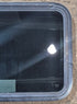 Used Black Radius Emergency Opening Window : 29 1/2" W x 21 1/2" H x 1 3/4" - Young Farts RV Parts