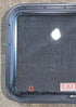 Used Black Radius Emergency Opening Window : 29 1/2" W x 21 1/2" H x 1 3/4" - Young Farts RV Parts