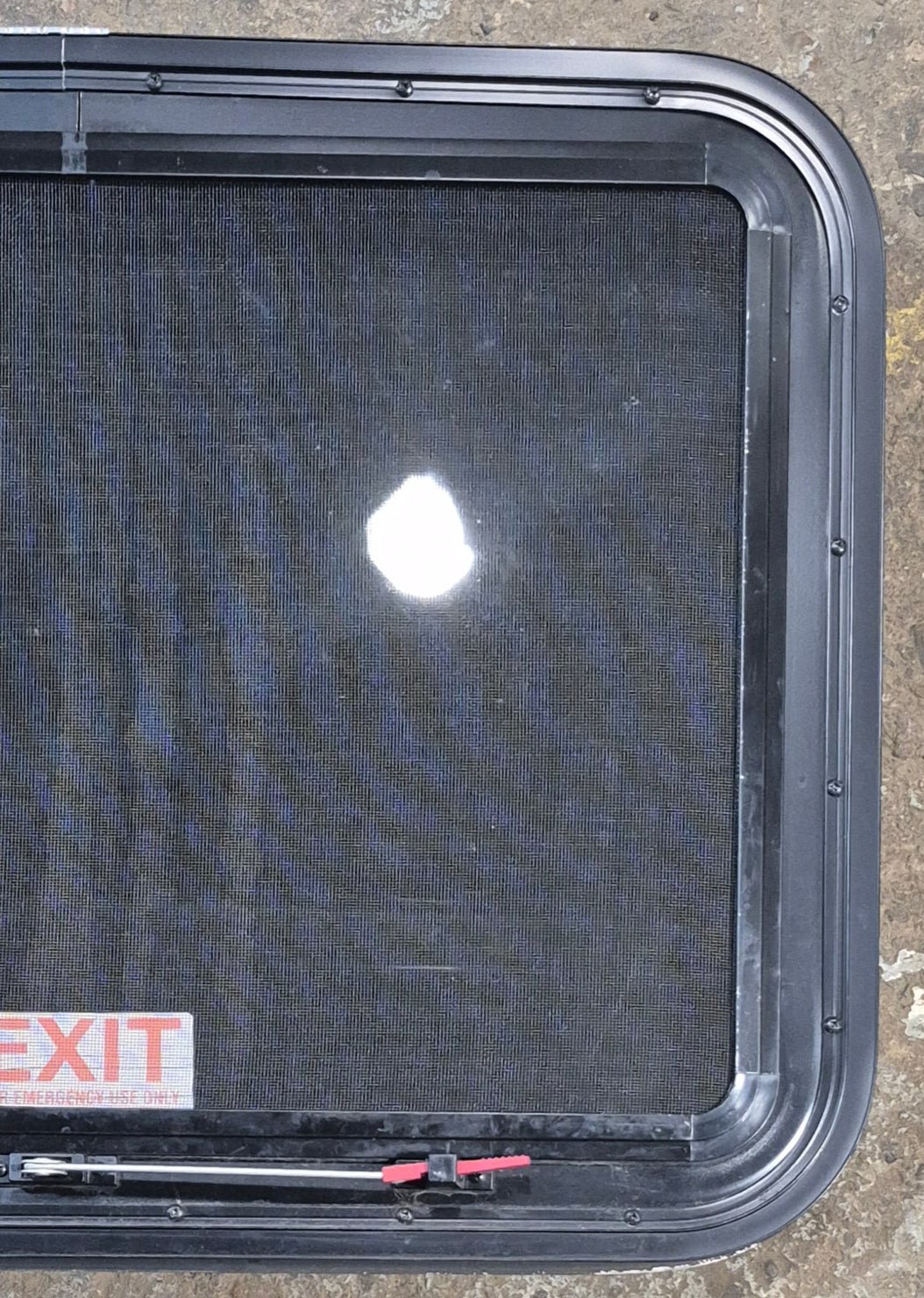 Used Black Radius Emergency Opening Window : 29 1/2