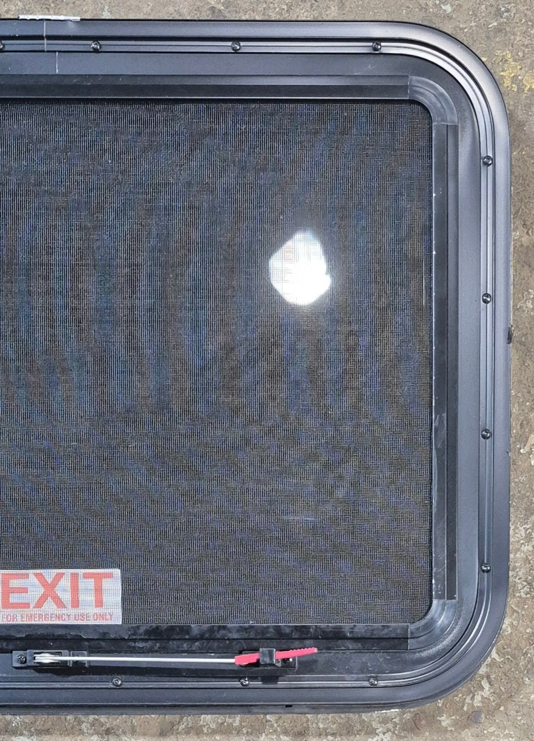 Used Black Radius Emergency Opening Window : 29 1/2