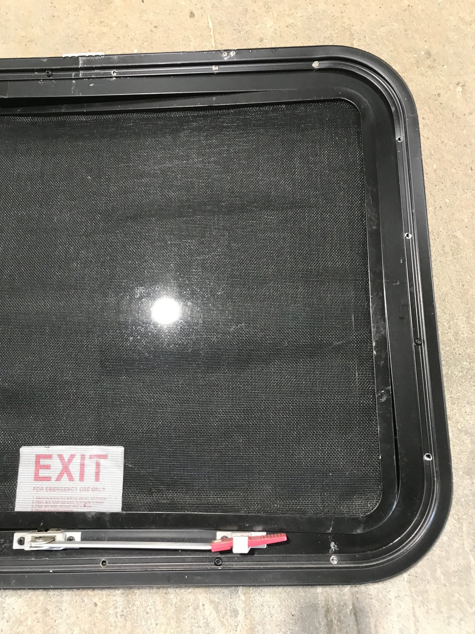 Used Black Radius Emergency Opening Window : 29 1/2