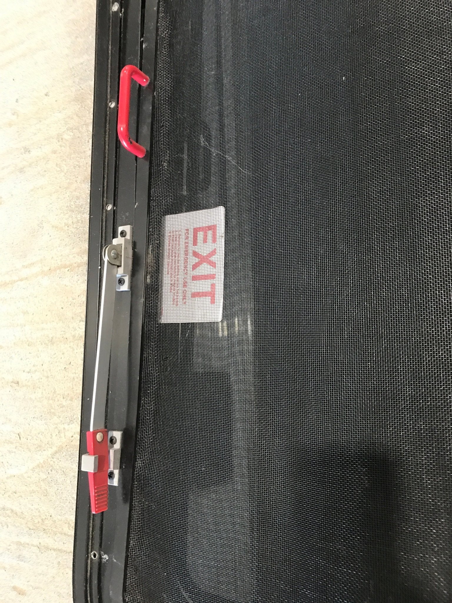 Used Black Radius Emergency Opening Window : 29 1/2
