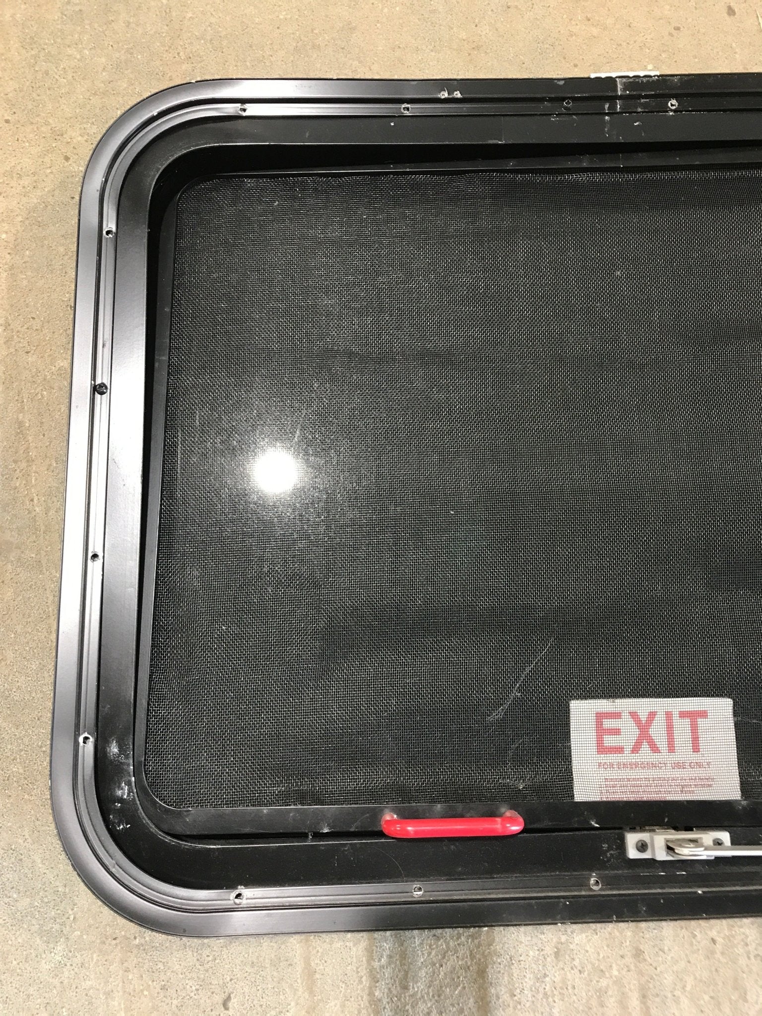 Used Black Radius Emergency Opening Window : 29 1/2