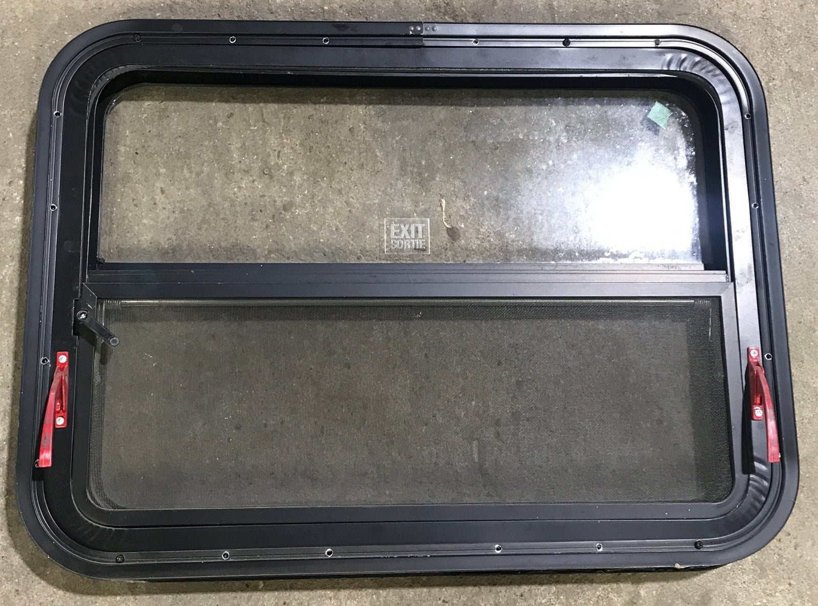 Used Black Radius Emergency Opening Window : 29 1/2