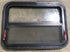 Used Black Radius Emergency Opening Window : 29 1/2" W x 21 1/2" H x 1 7/8" D - Young Farts RV Parts