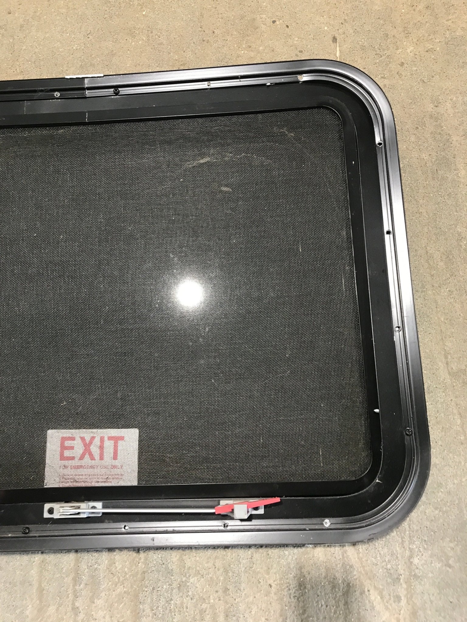 Used Black Radius Emergency Opening Window : 29 1/2