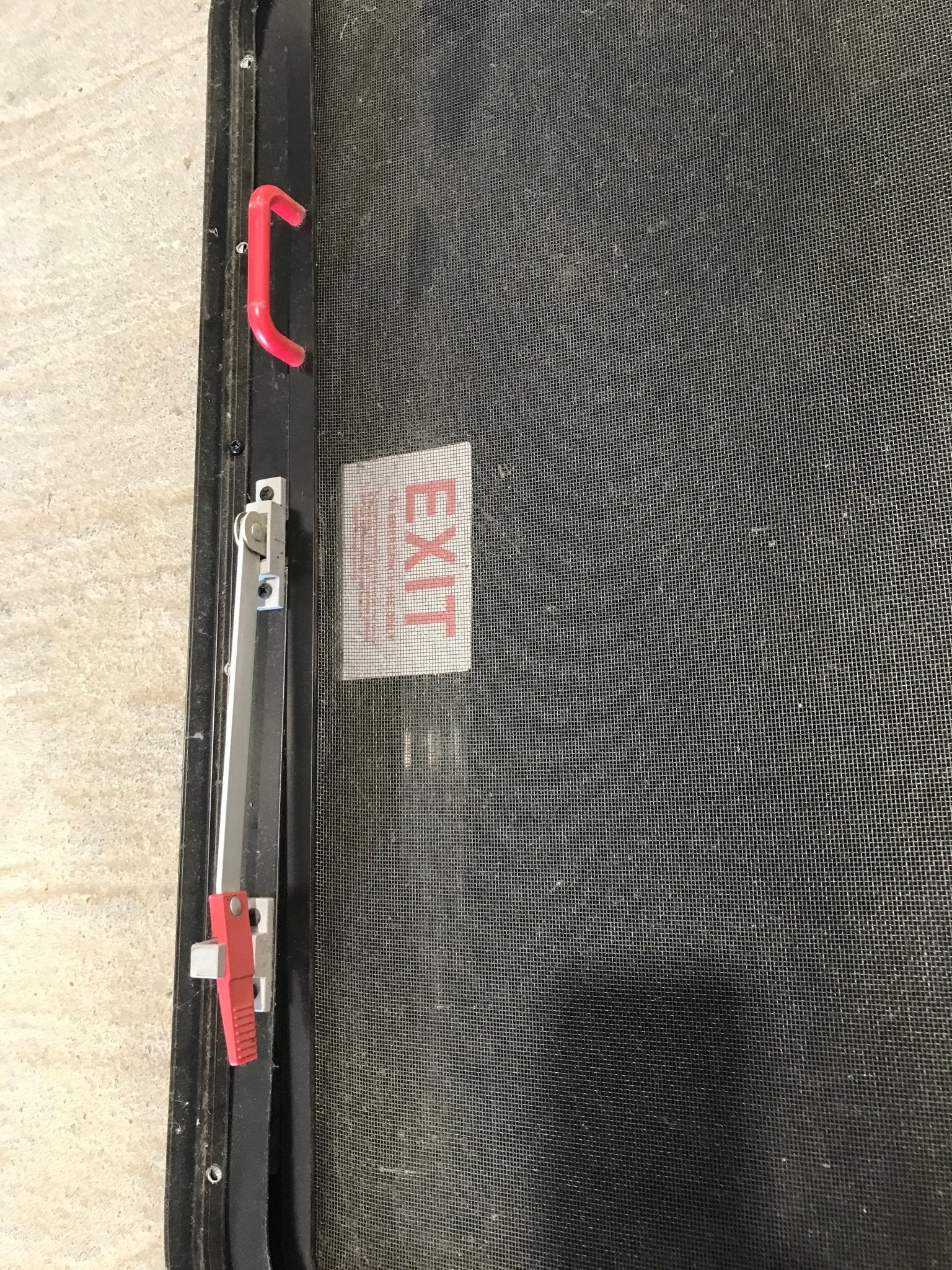 Used Black Radius Emergency Opening Window : 29 1/2