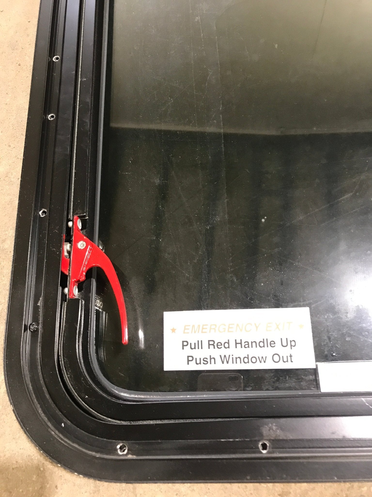 Used Black Radius Emergency Opening Window : 29 1/2