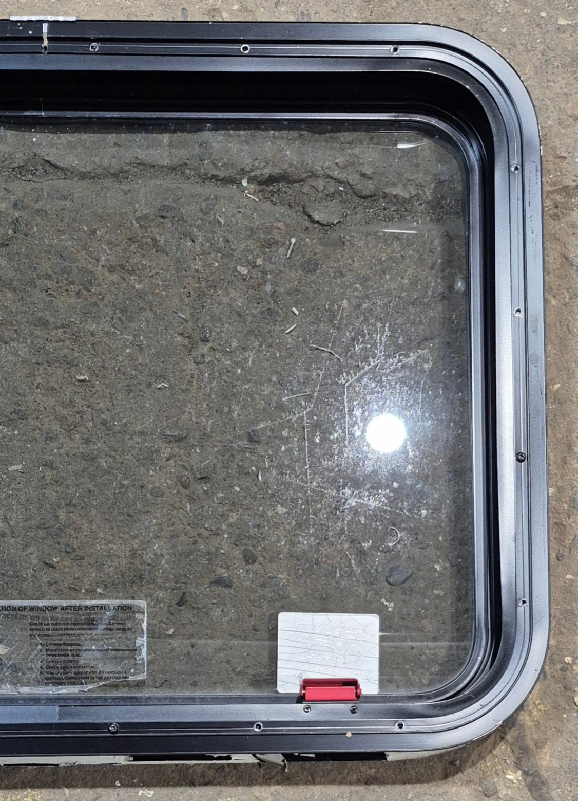 Used Black Radius Emergency Opening Window : 29 1/4