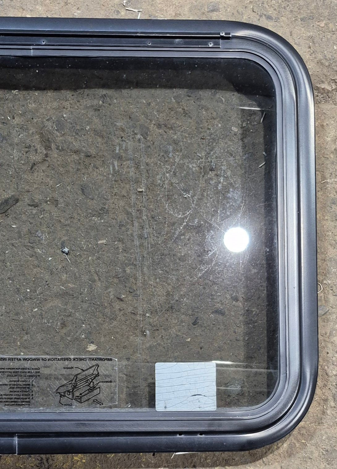 Used Black Radius Emergency Opening Window : 29 1/4