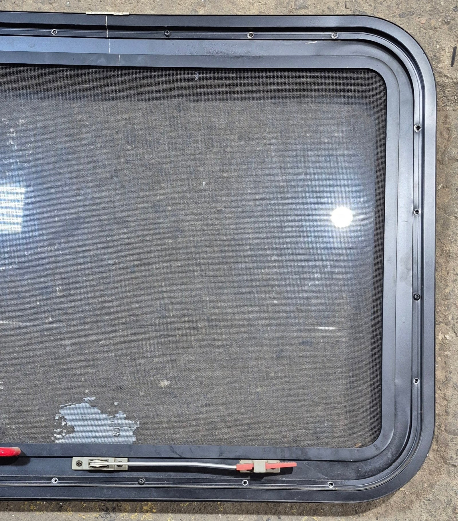 Used Black Radius Emergency Opening Window : 29 1/4