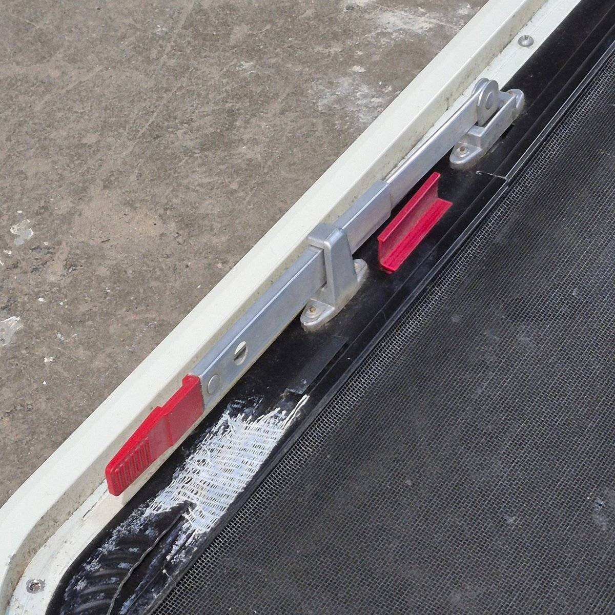 Used Black Radius Emergency Opening Window : 29" X 21.25" X 1.875" - Young Farts RV Parts