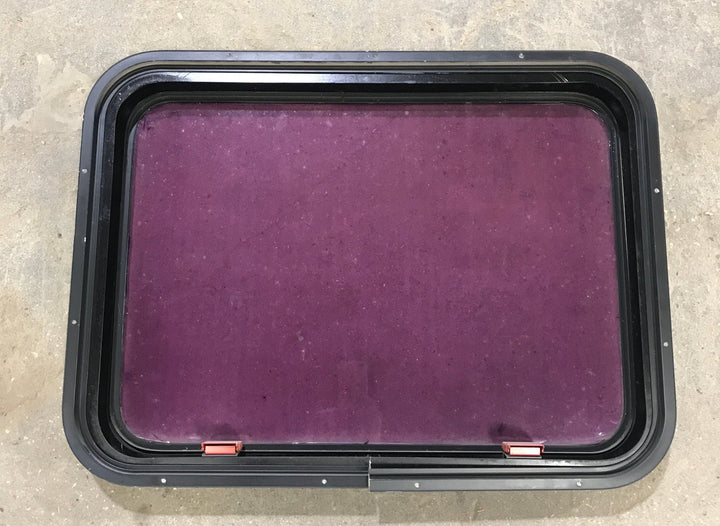 Used Black Radius Emergency Opening Window : 30 3/4" W x 22 1/2" H x 2" D - Young Farts RV Parts