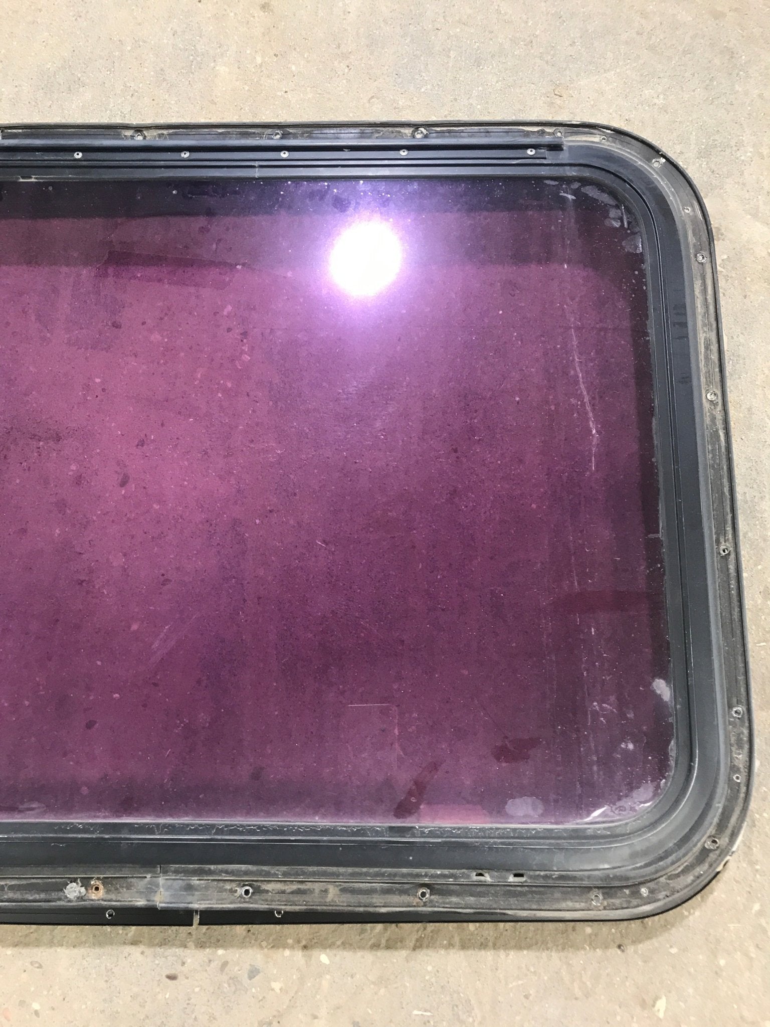 Used Black Radius Emergency Opening Window : 30 3/4