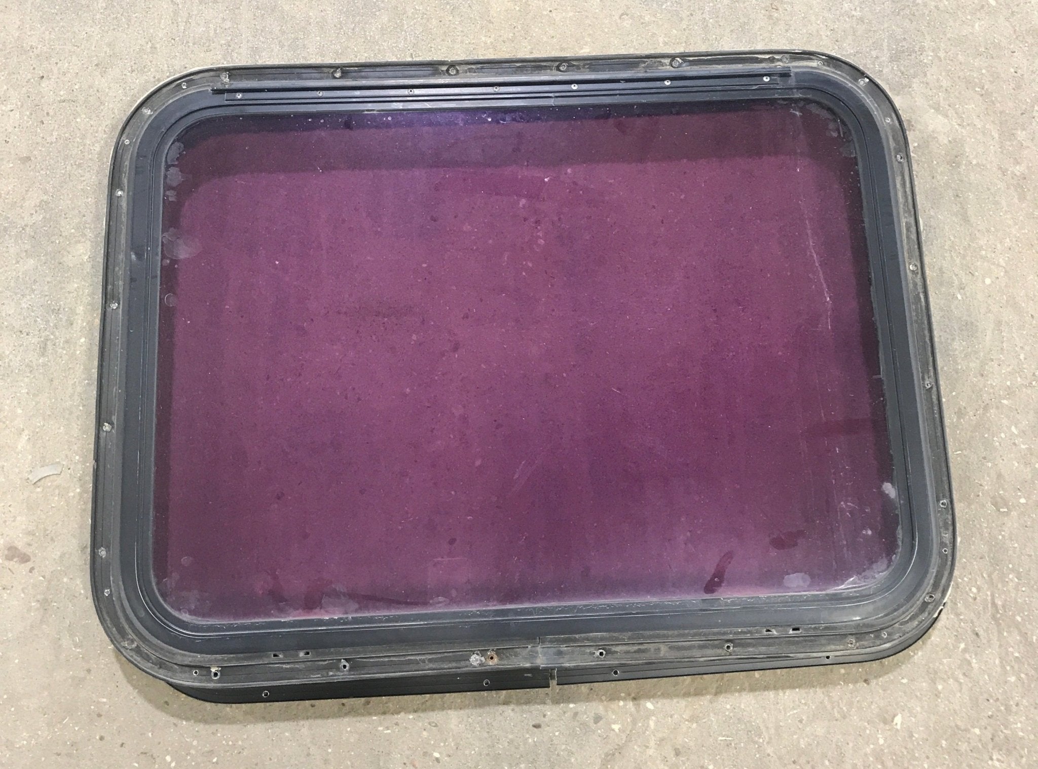 Used Black Radius Emergency Opening Window : 30 3/4" W x 22 1/2" H x 2" D - Young Farts RV Parts
