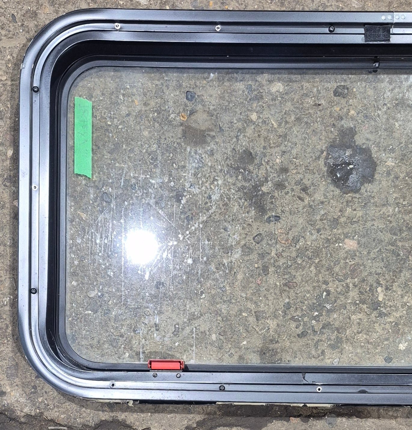 Used Black Radius Emergency Opening Window : 35 1/2