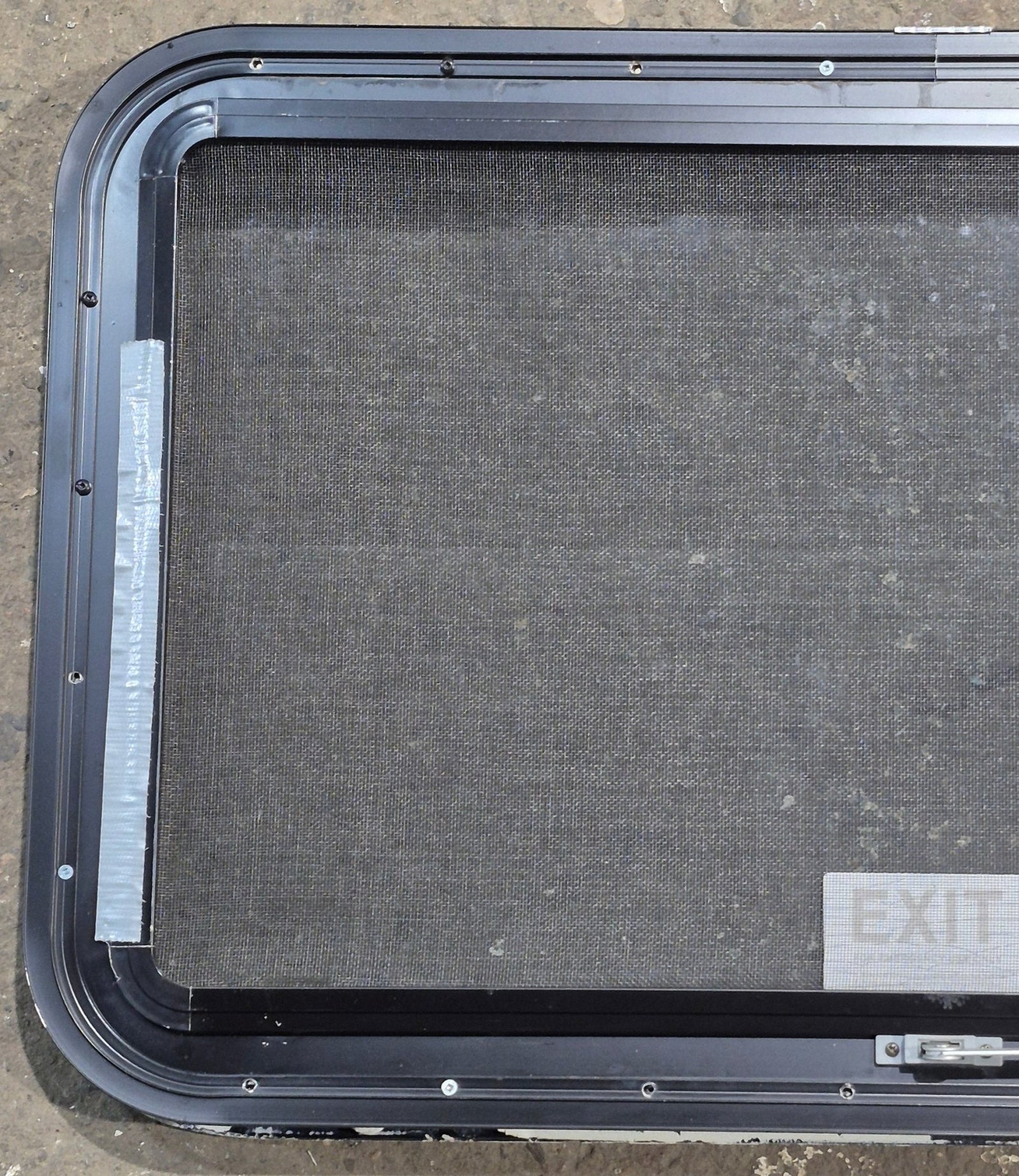 Used Black Radius Emergency Opening Window : 35 1/4