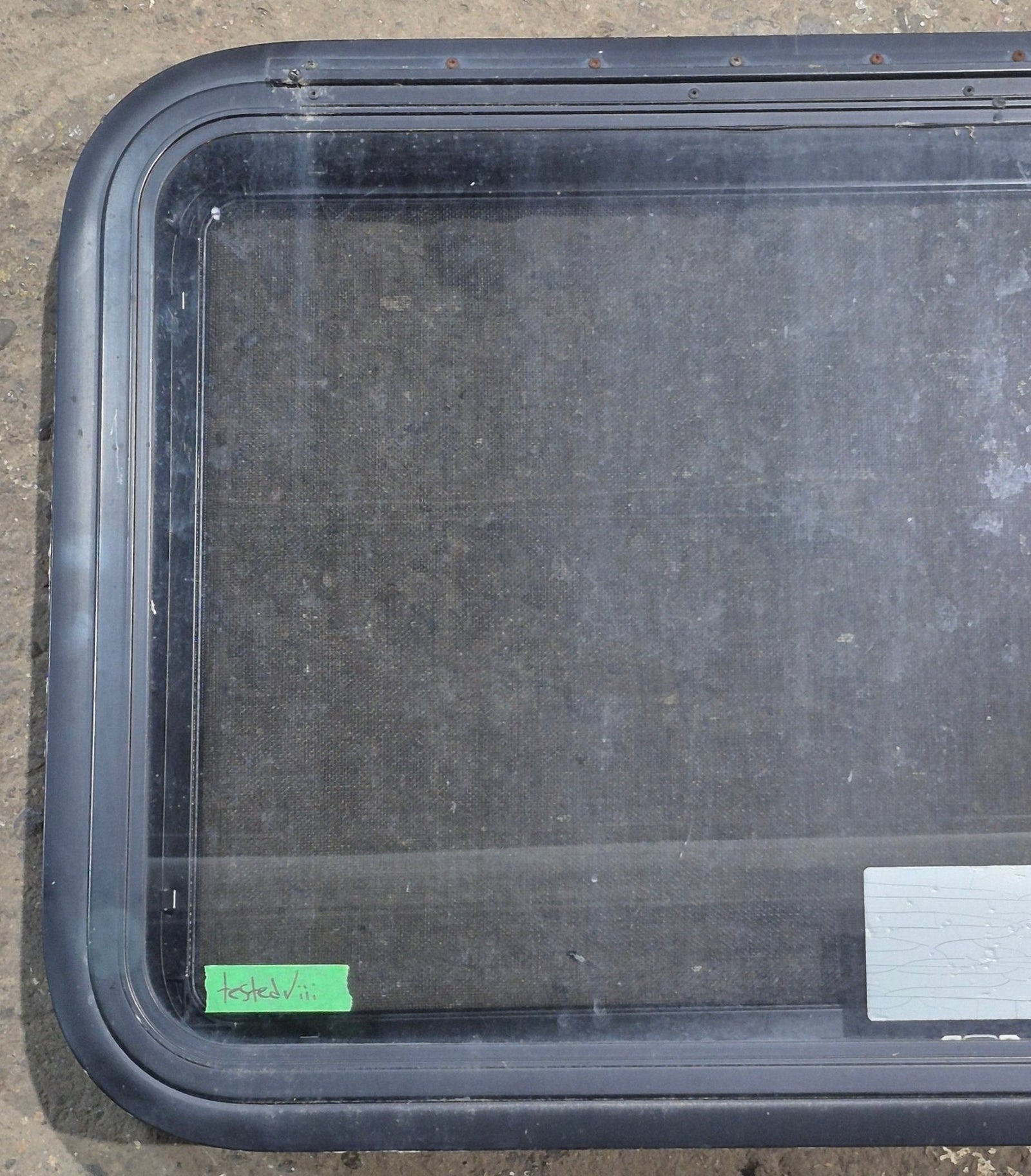 Used Black Radius Emergency Opening Window : 35 1/4