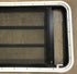 Used Black Radius Emergency Opening Window : 35 1/4" W x 21 1/4" H x 1 7/8" D - Young Farts RV Parts